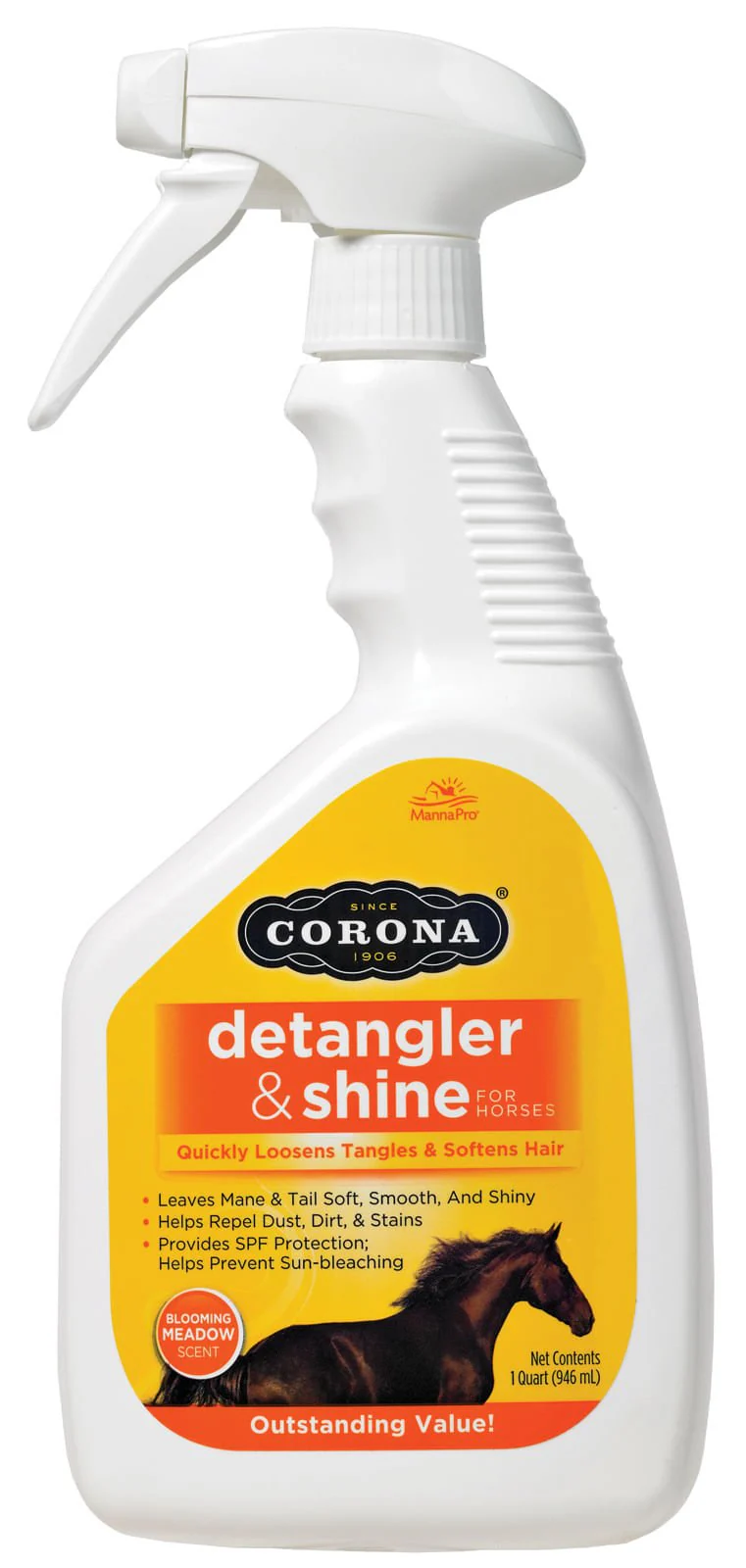 Corona Detangler & Shine Grooming for Horses, 32 oz - Image 1