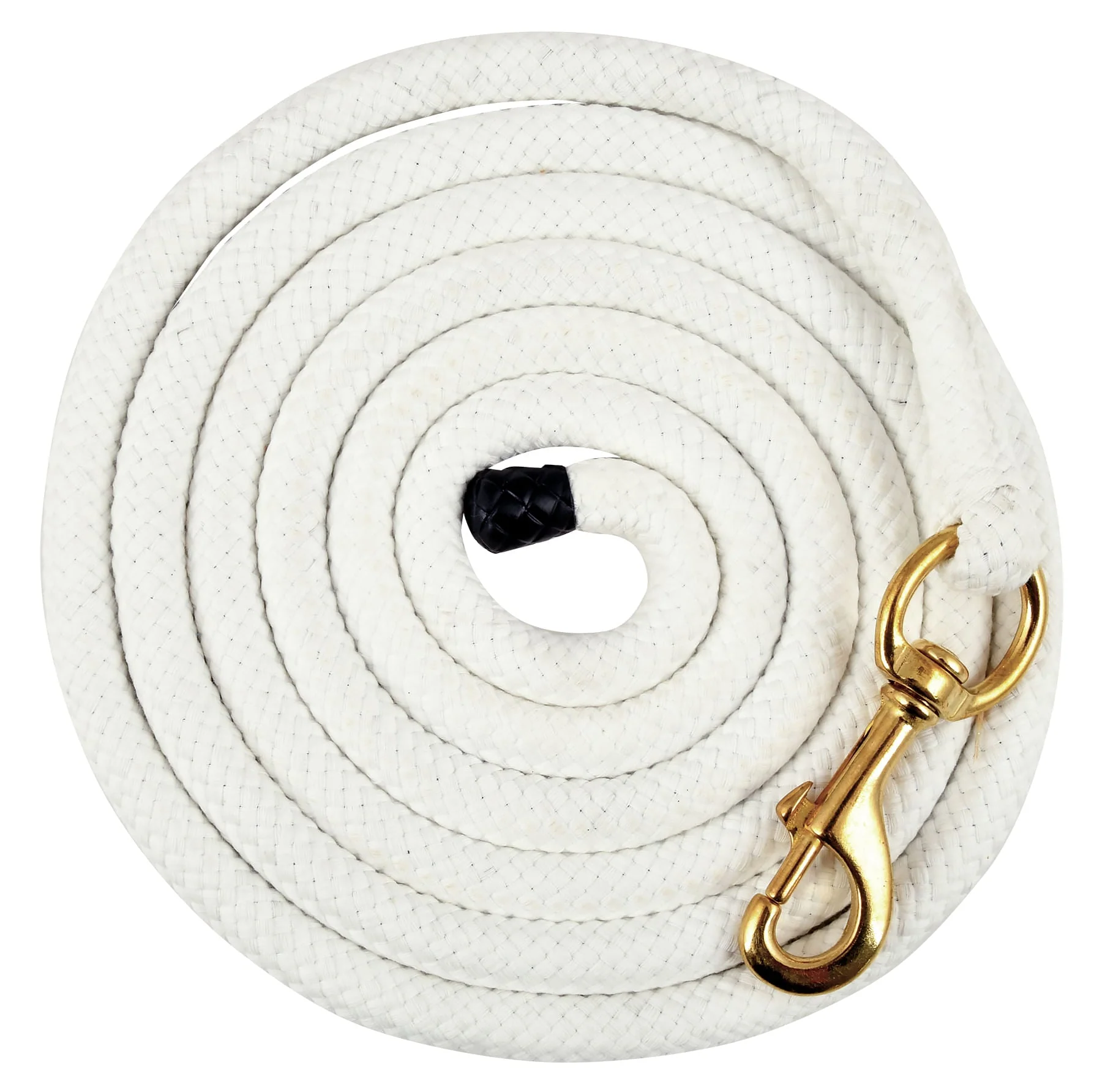 Jeffers Cotton Horse Lead Rope, 3/4" x 10'L with Brass Bolt Snap - Image 1