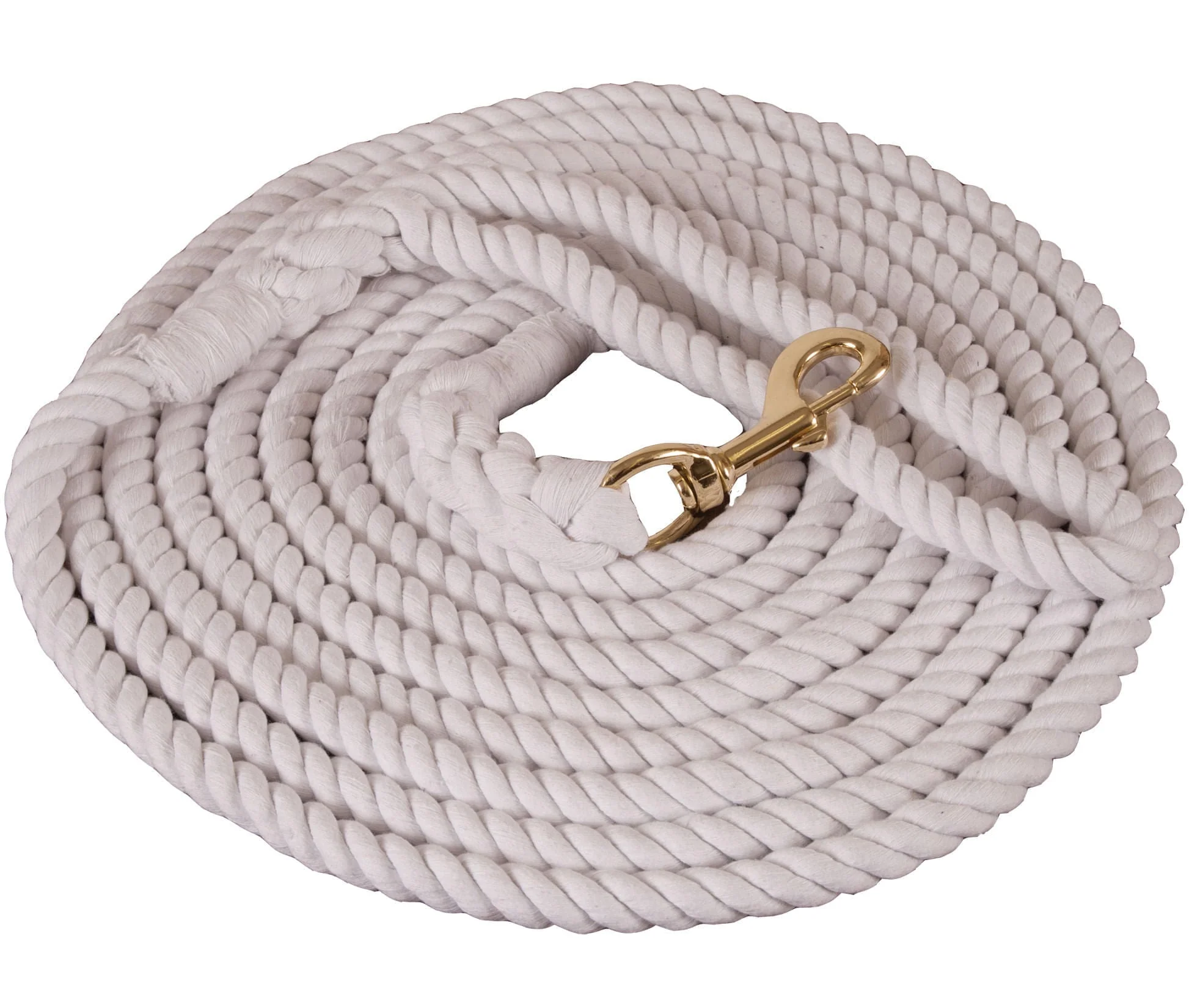 Cotton Lunge Line, 1/2" x 25' with brass-plated bolt snap - Image 1