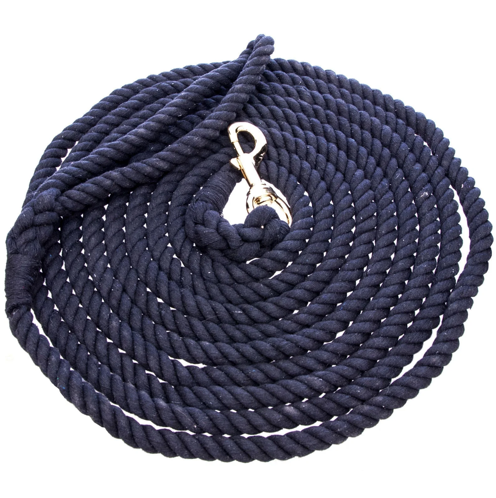 Cotton Lunge Line, 1/2" x 25' with brass-plated bolt snap - Image 2