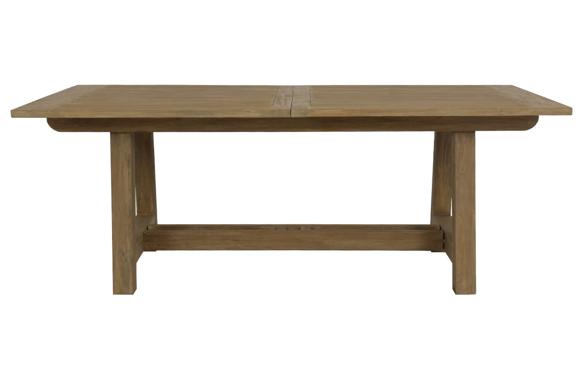 Coastal Teak Dining Table with Leaf Extension - Image 2