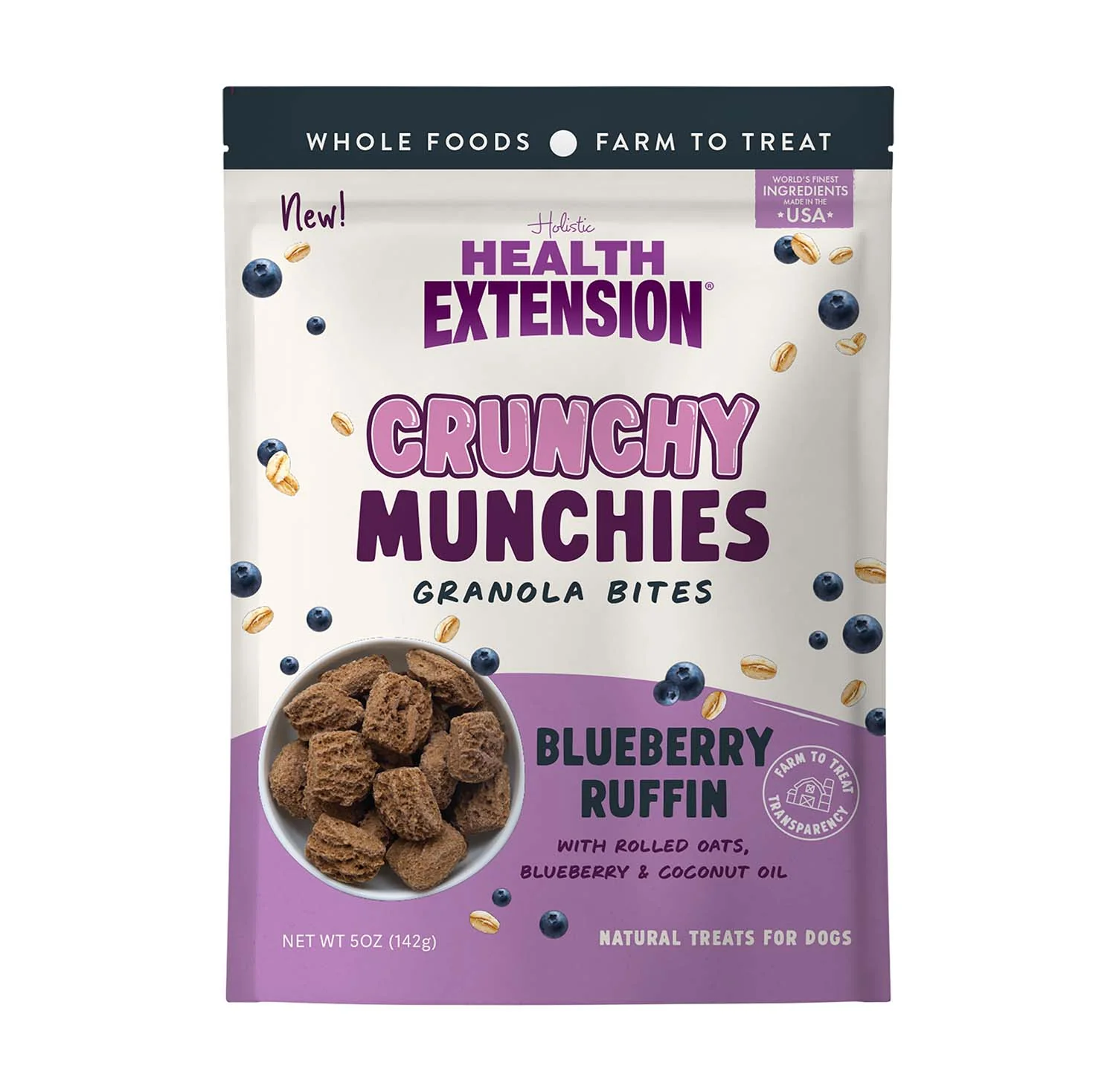 Crunchy Munchie Natural Treats for Dogs, 5 oz - Image 1