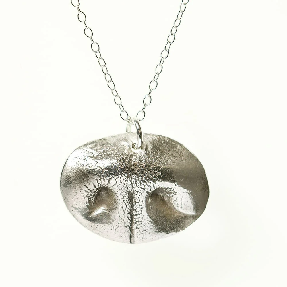 Custom Silver Pet Nose Pendant Kit, 18″ Necklace or Keychain