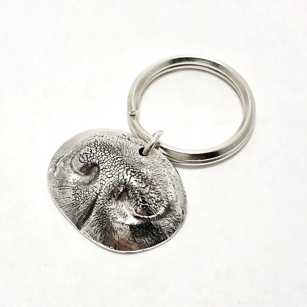Custom Silver Pet Nose Pendant Kit, 18" Necklace or Keychain - Image 2