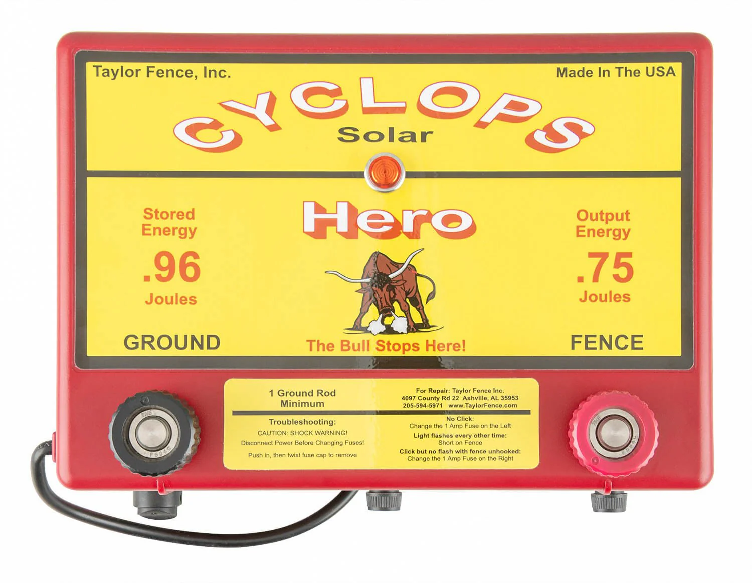 Cyclops Hero Solar .75 Joule Fence Charger - Image 1