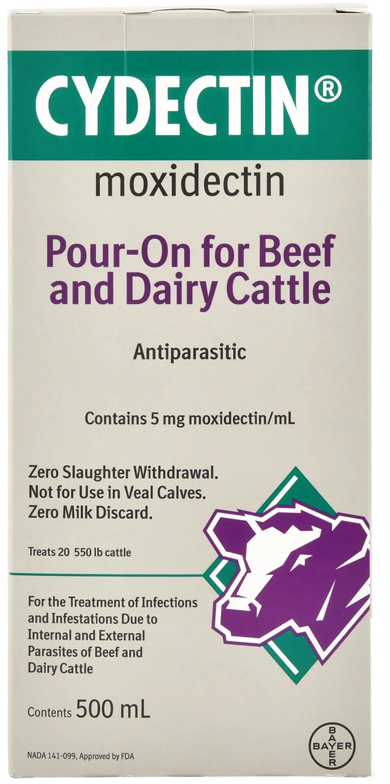Cydectin Pour-On Cattle Wormer & Applicator Gun, Moxidectin Dewormer for Beef & Dairy, Long-Lasting Parasite Control - Image 1