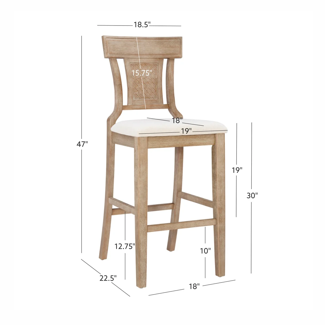 DUNCAN NATURAL BARSTOOL 023468NAT01U - Image 2