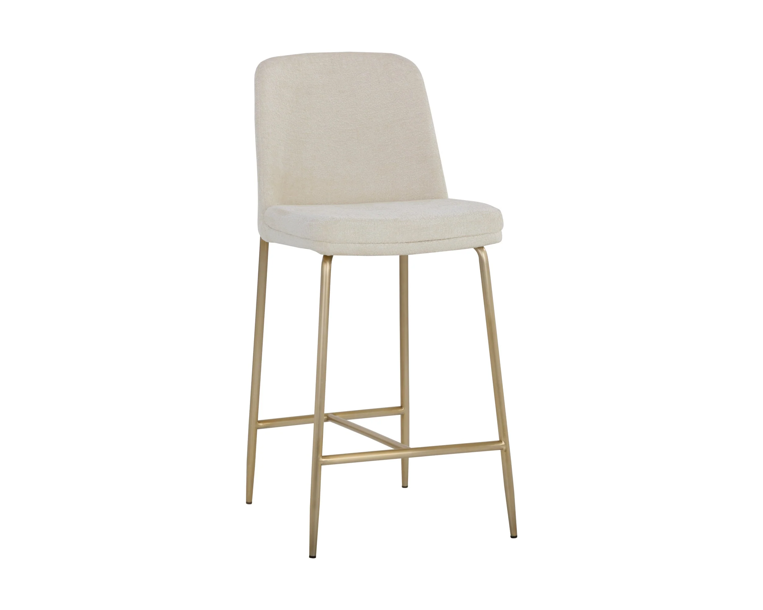 Zeke Counter Stool – Antique Brass – Bergen Ivory