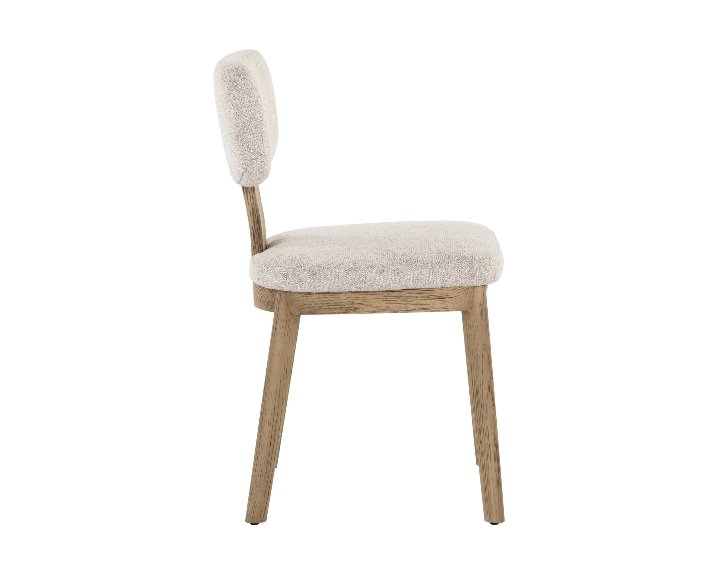 Rickett Dining Chair - Weathered Oak - Dove Cream - Image 3