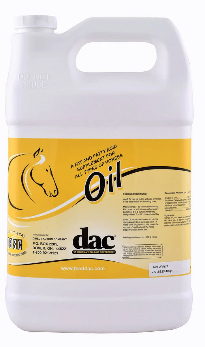 dac Oil Fatty Acid Supplement for Horses, 7.5 lb - Image 1