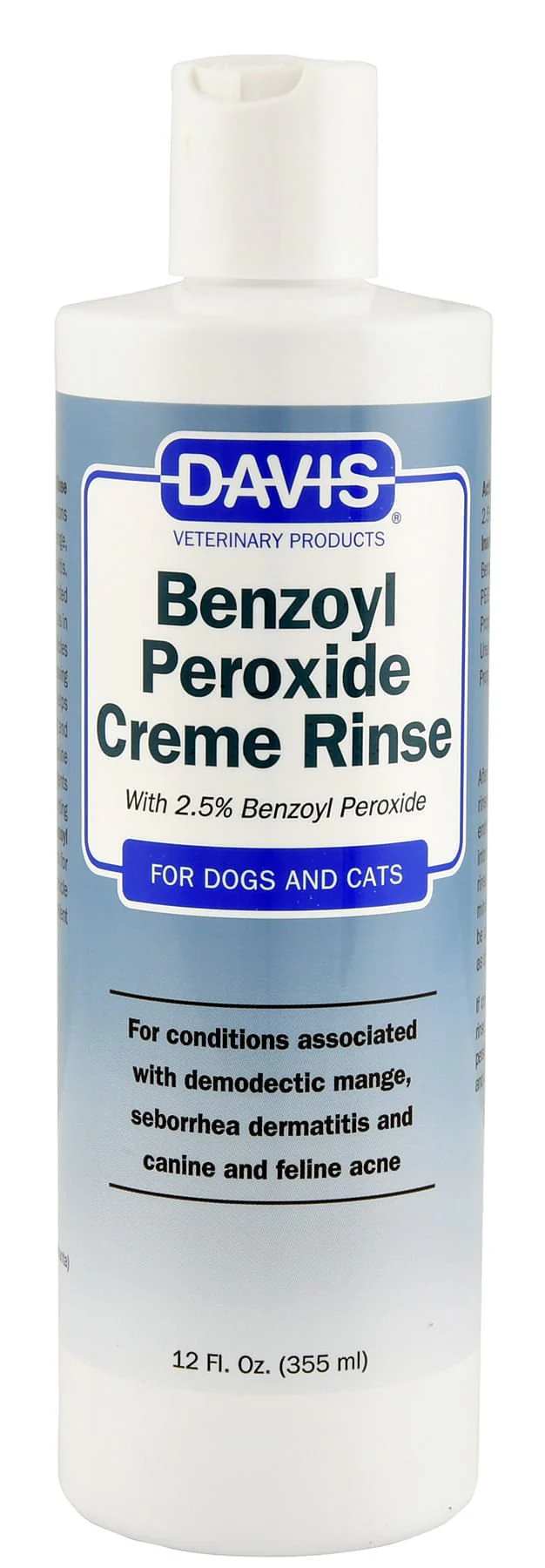 Davis 2.5% Benzoyl Peroxide Crème Rinse for Dogs & Cats - Image 1