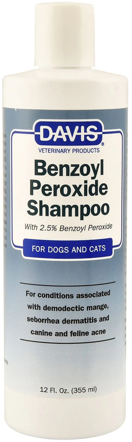 Davis 2.5% Benzoyl Peroxide Pet Shampoo – Demodectic Mange, Seborrhea & Acne Relief - Image 1