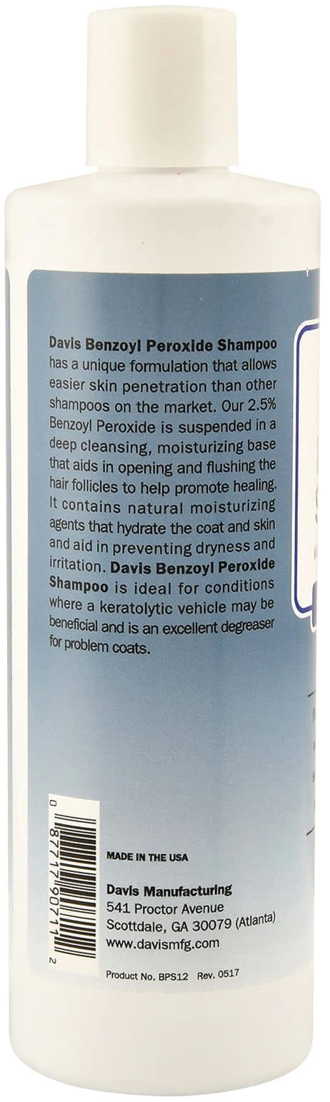 Davis 2.5% Benzoyl Peroxide Pet Shampoo – Demodectic Mange, Seborrhea & Acne Relief - Image 2