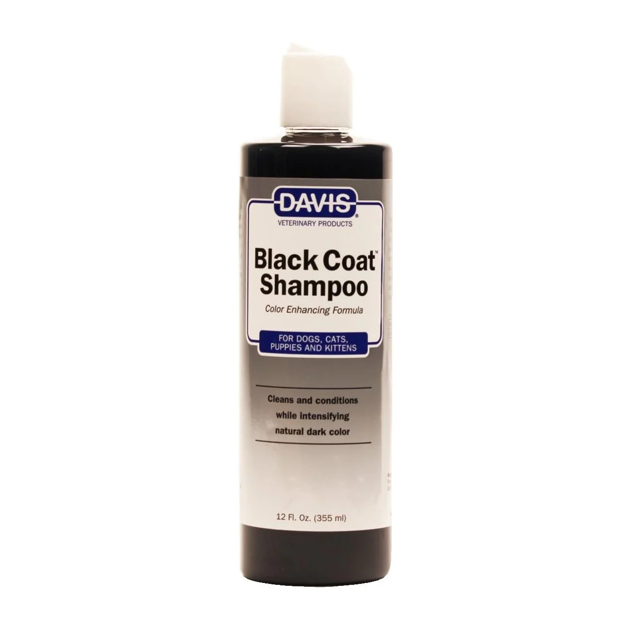Davis Black Coat Shampoo for Dogs, Cats & Horses - Image 1