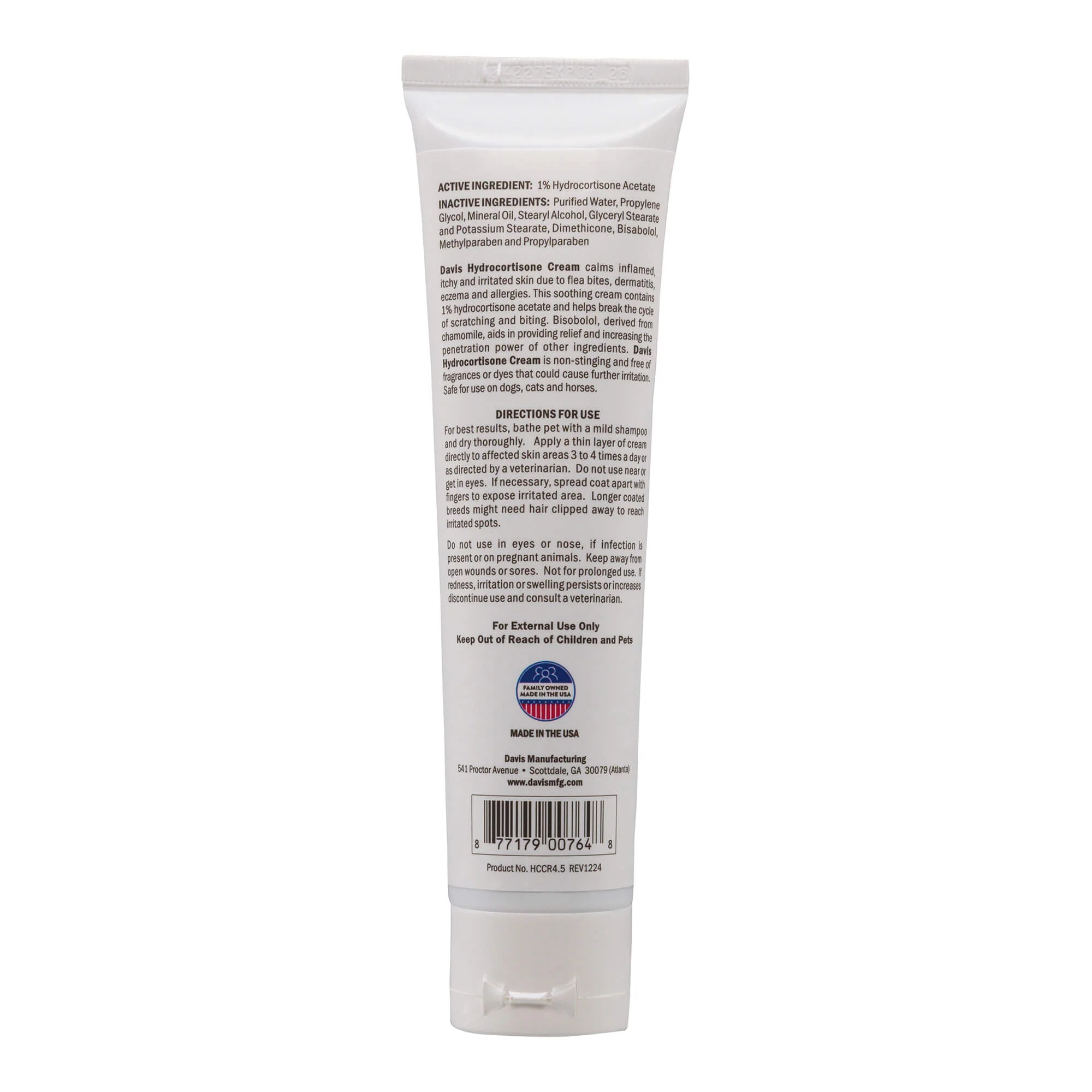 Davis Hydrocortisone Cream, 4.5 oz - Image 2