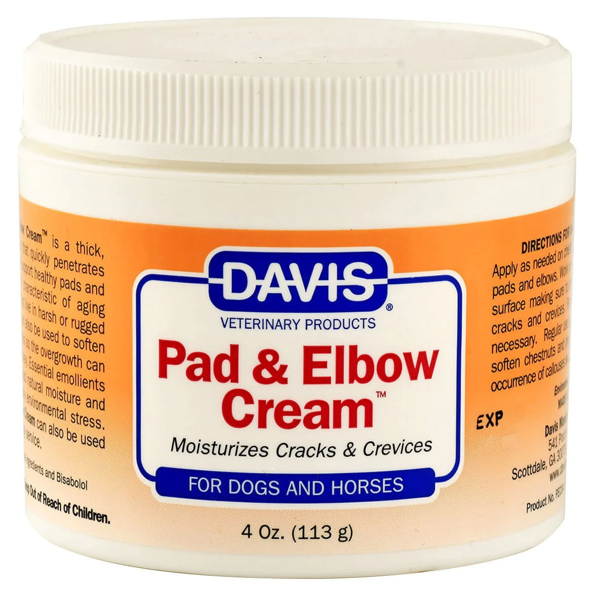 Davis Pad & Elbow Cream for Dogs and Horses