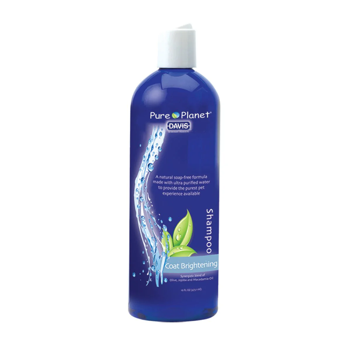 Davis Pure Planet Natural Coat Brightening Shampoo for Dogs, Cats, Puppies & Kittens – Soap-Free, pH Balanced with Optical Brighteners & Nourishing Oils - Image 1