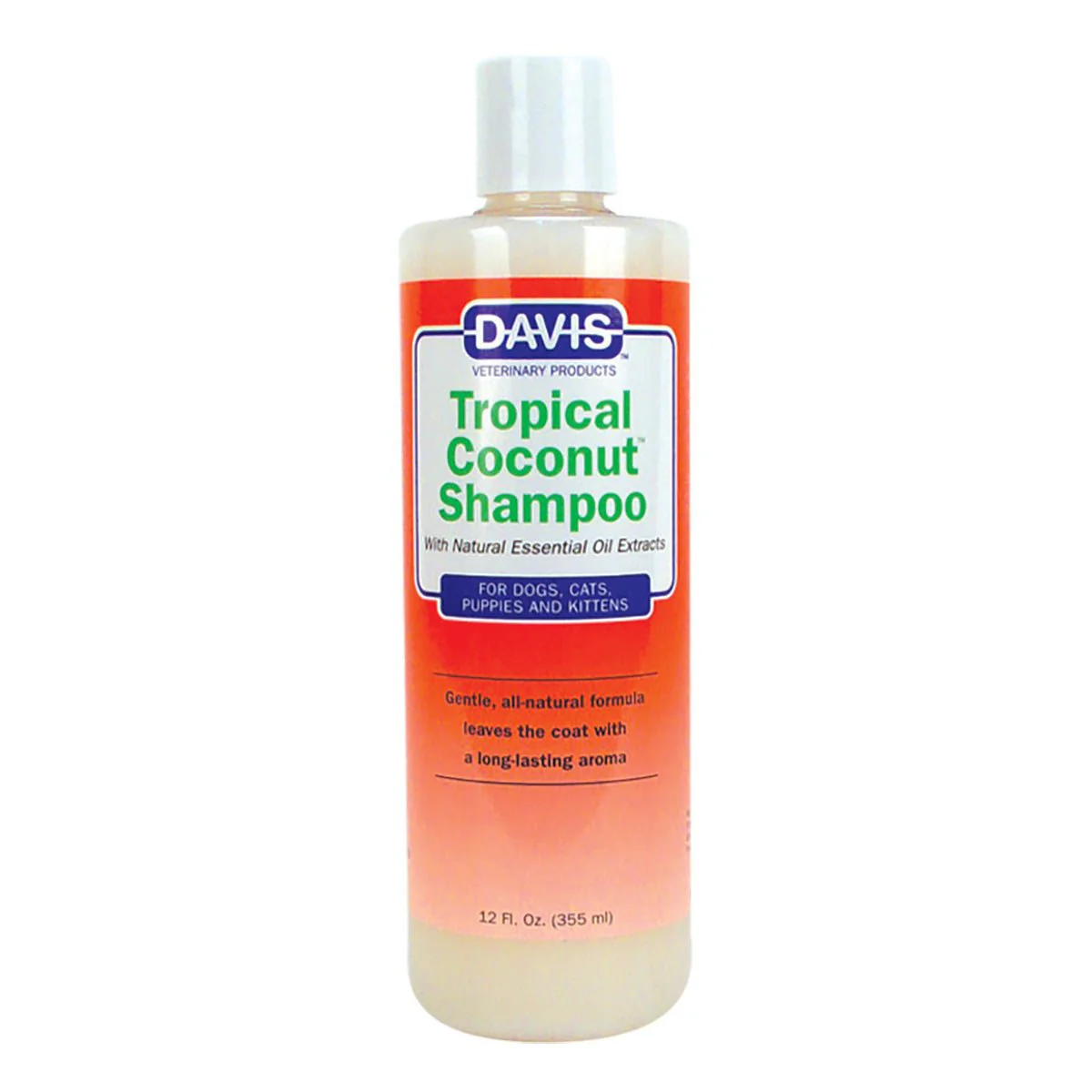 Davis Tropical Coconut Shampoo for Dogs & Cats – Gentle, pH-Balanced, Natural Conditioning Shampoo with Natural Essential Oils for Puppies and Kittens - Image 1