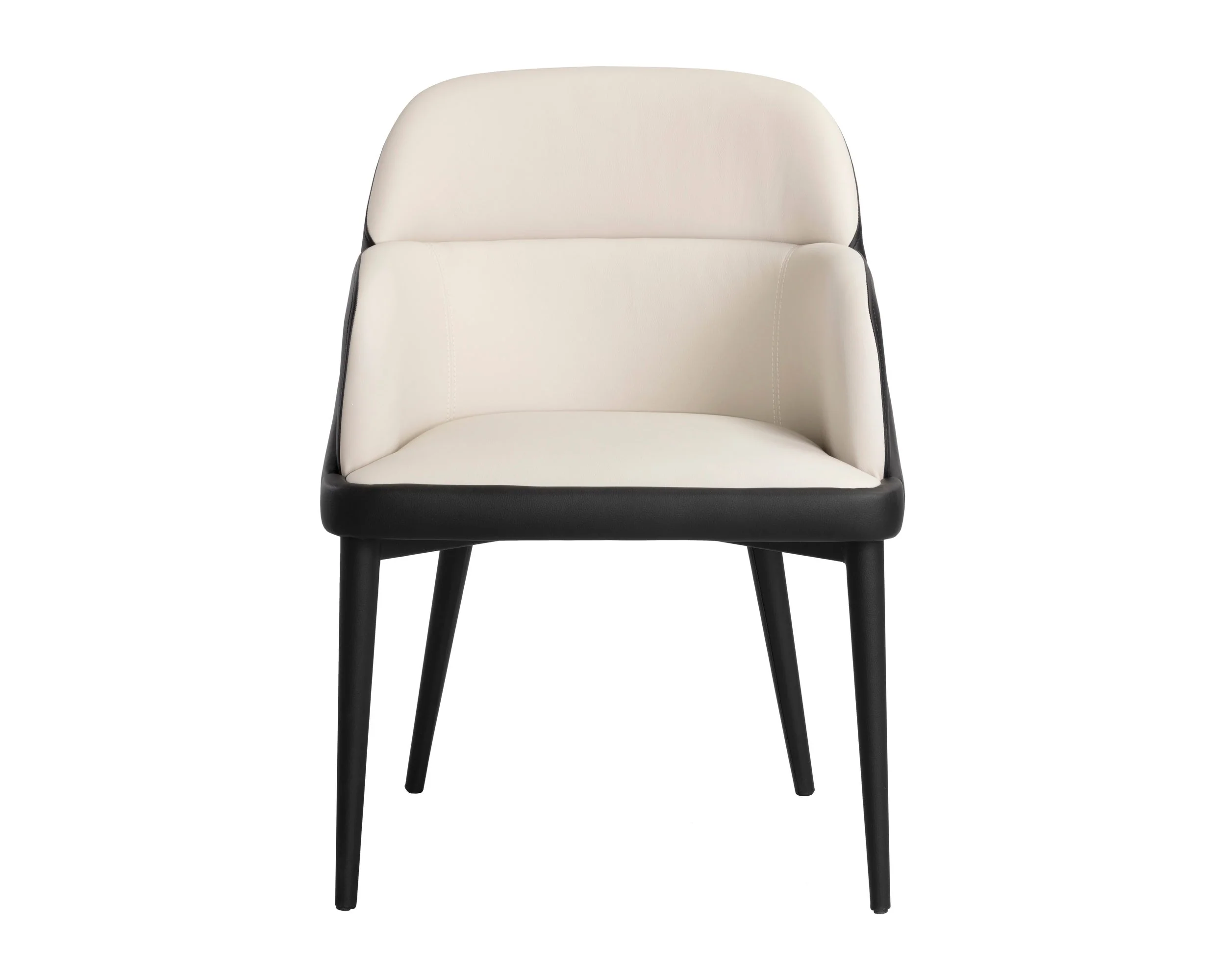 Hagan Dining Armchair - Dillon Cream / Dillon Black - Image 2