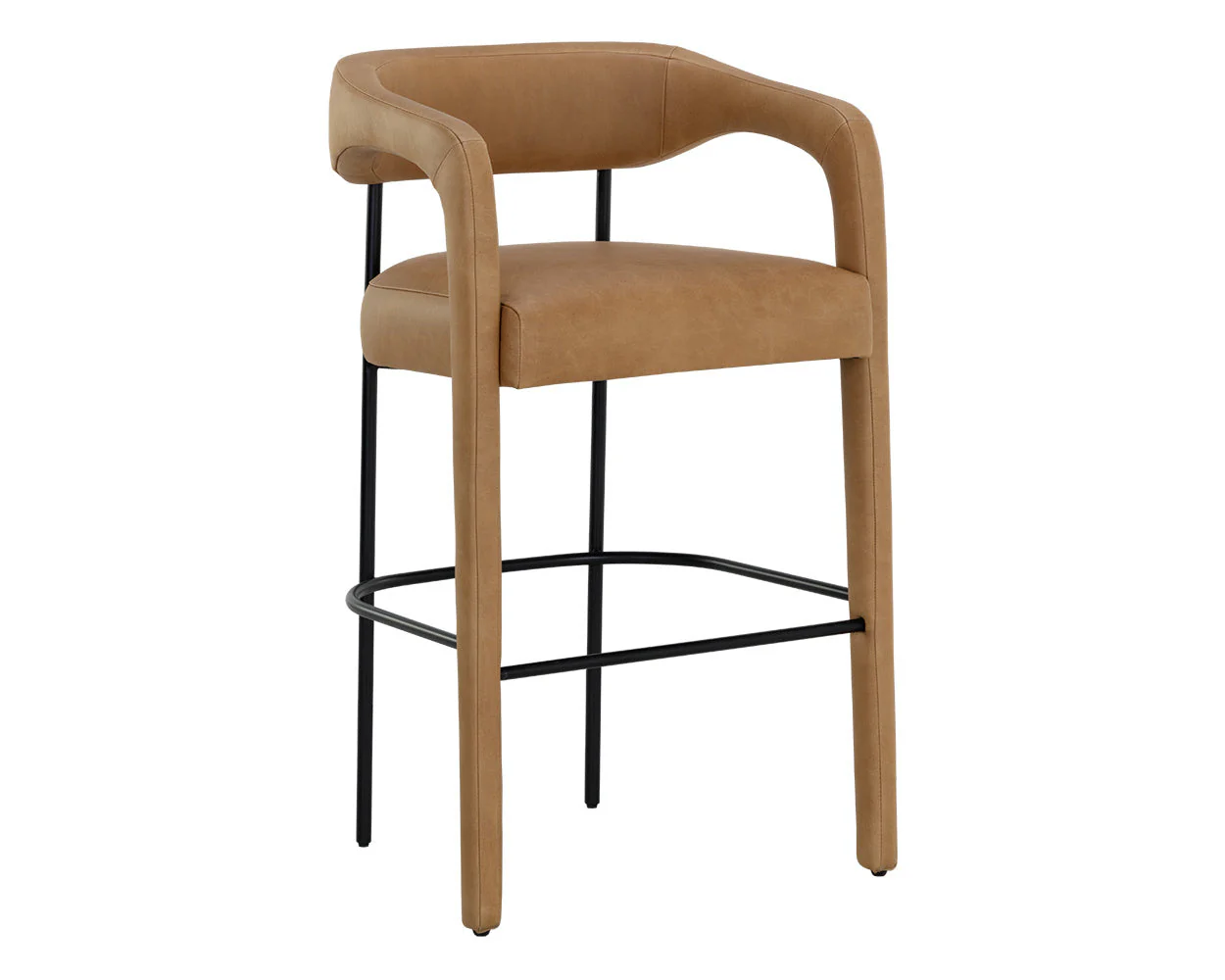 Mavia Barstool – Ludlow Sesame Leather