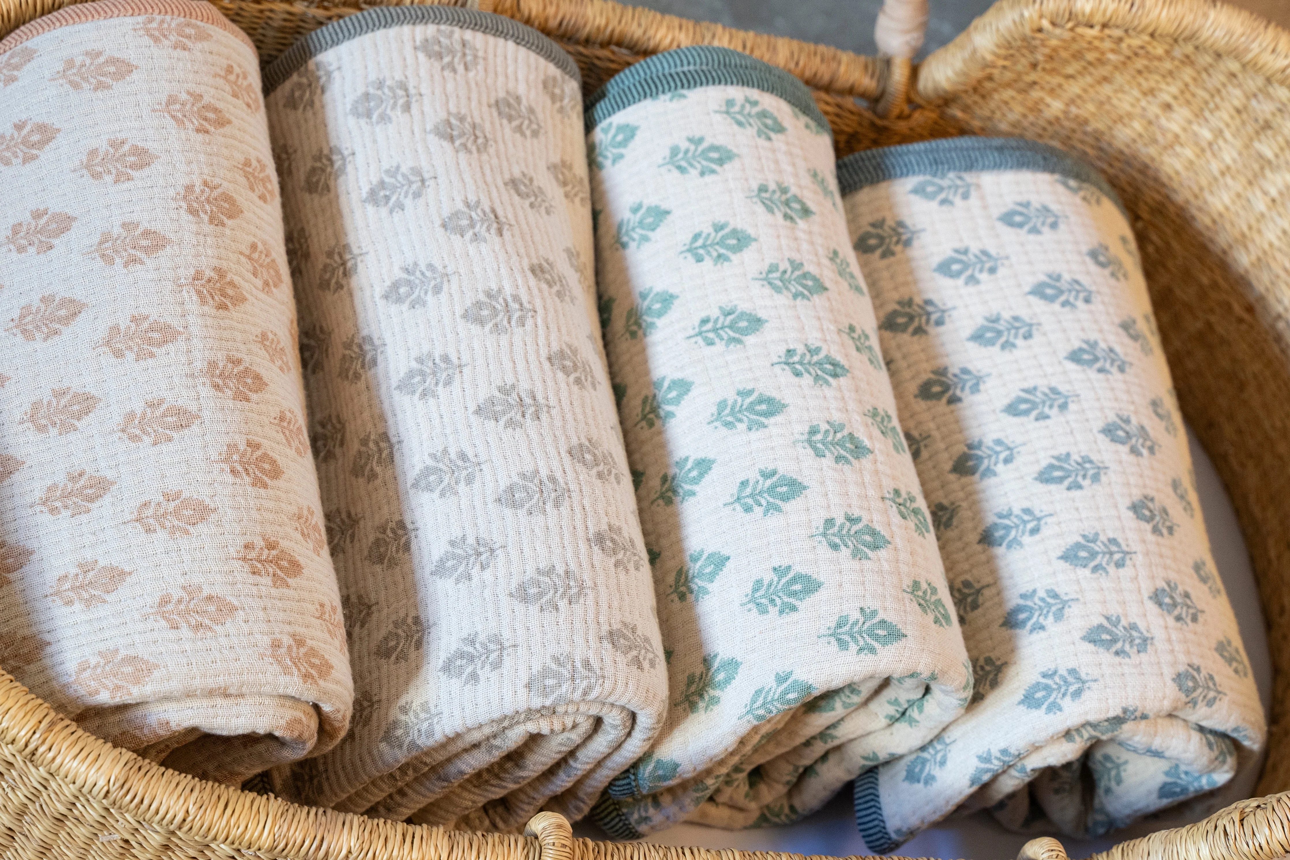 Avery Crib Blanket, Blue - Image 2