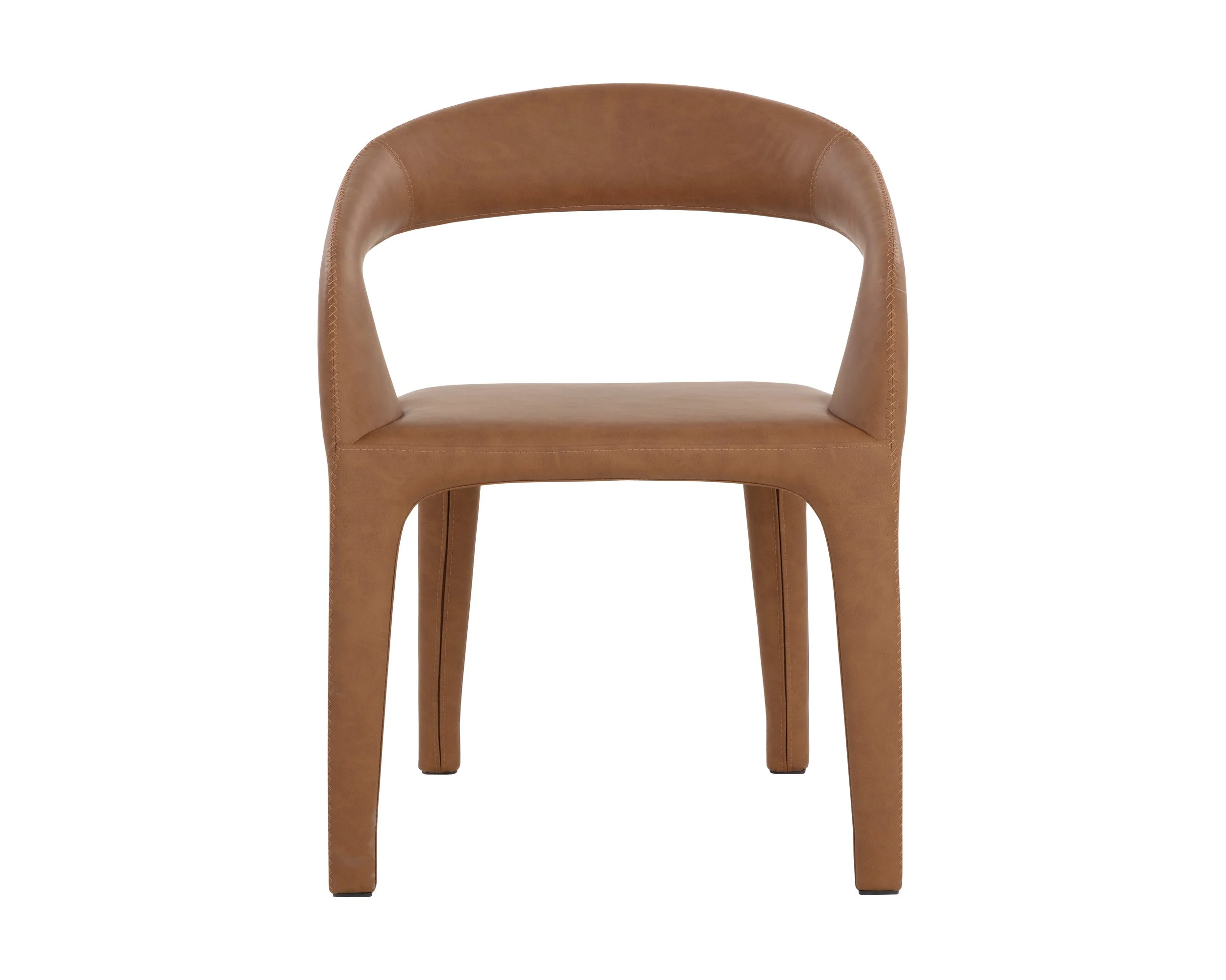 Atika Dining Armchair - Milliken Cognac - Image 2