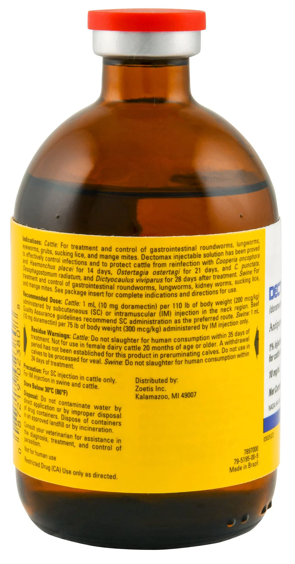 Dectomax 1% Injectable Wormer & Injectable Syringe for Cattle and Swine - Image 2