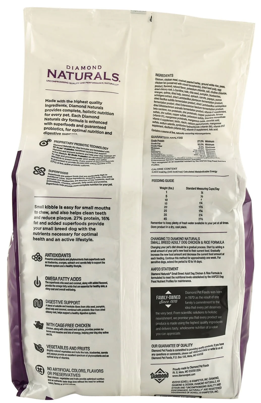 Diamond Naturals Chicken & Rice Small Breed Formula Dog Food, 6 lbs - Image 2