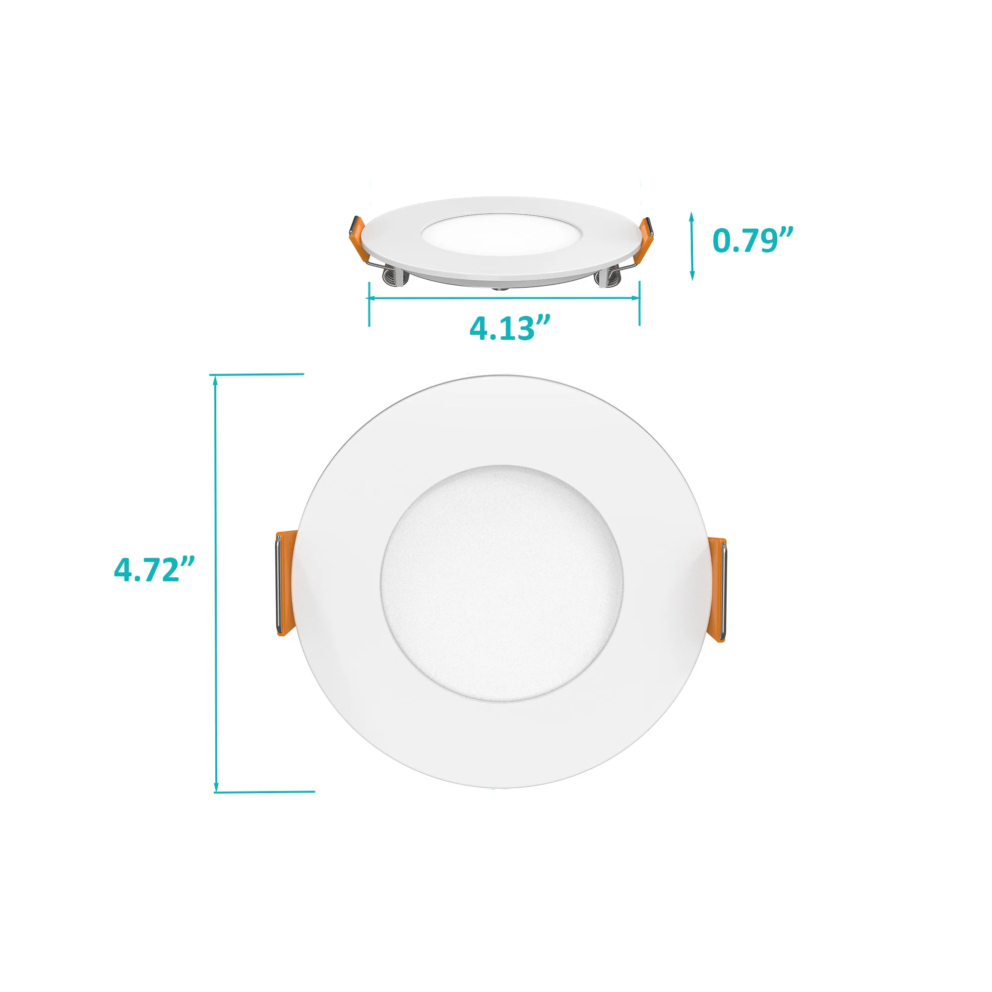 3BRIX 4 Inch 9W Slim Round Ultra Thin Recessed Downlight - 5CCT (27/30/35/40/50K)- 675 lumens - Image 2