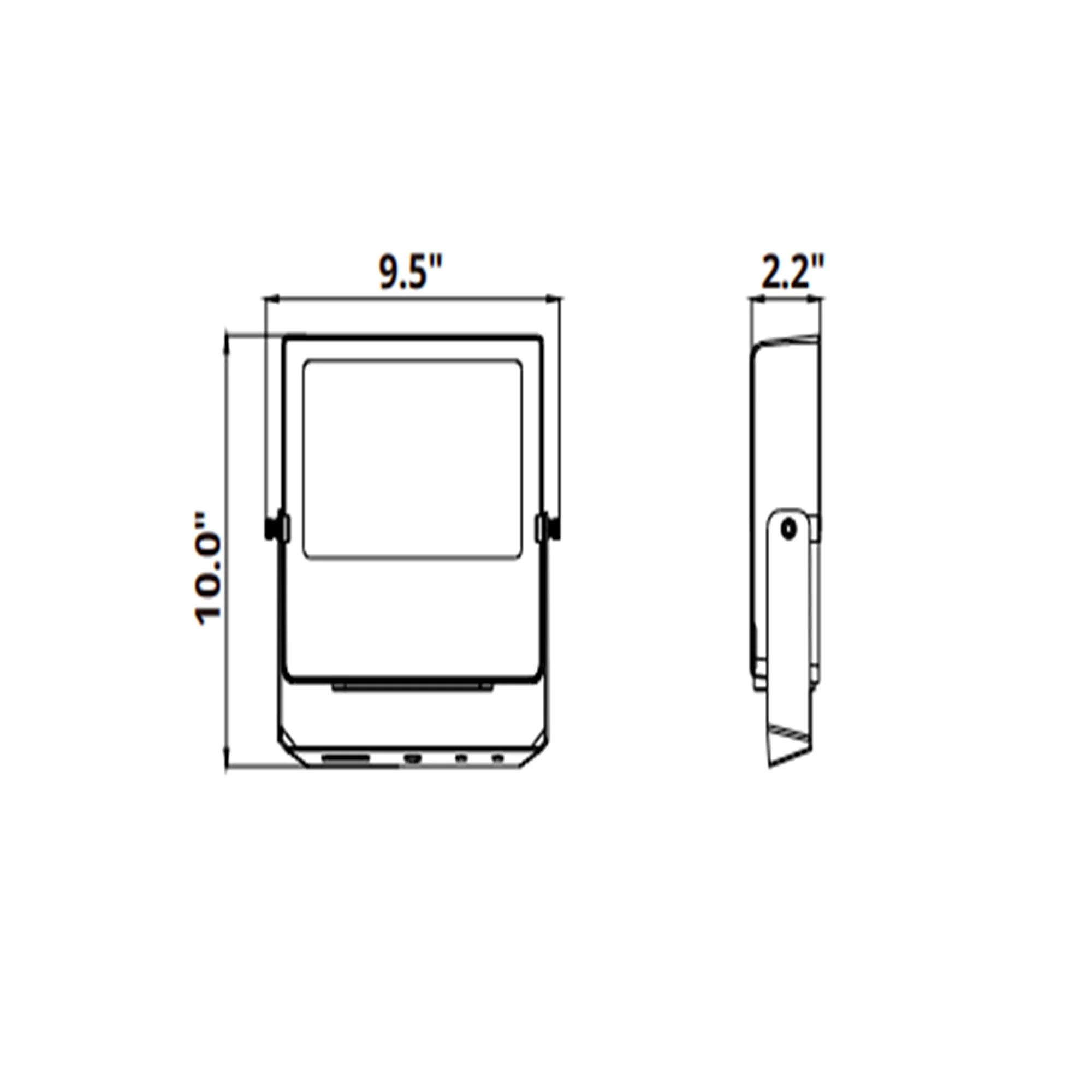 80W Mini Flood Light - CCT Selectable(3000/4000/5000K) - 10400lms - UL Listed - Glass Cover 232-233 - Image 3