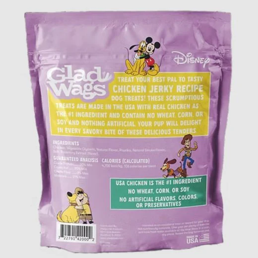 Disney Glad Wags Chicken Jerky Dog Treats – Real Chicken, Grain-Free, Healthy Soft Jerky Snacks, Made in USA - Image 2