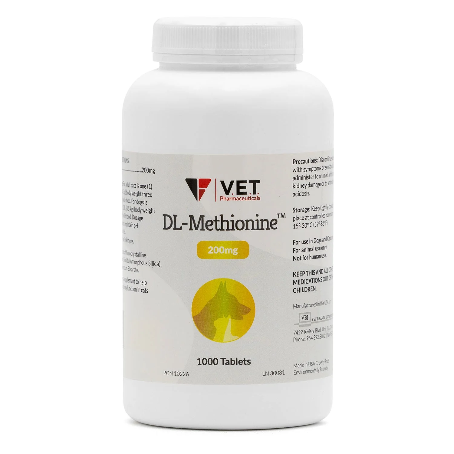 DL Methionine Tablets Urinary pH Support for Dogs & Cats - Image 1