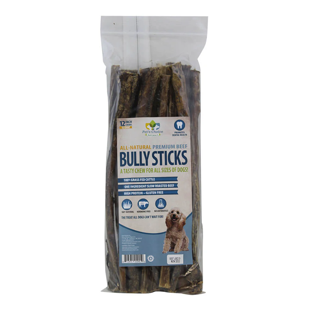 Dog Bully Sticks Premium All Natural Dog Pizzle Chews, 12" - Image 3