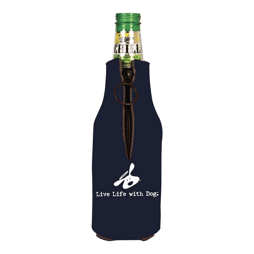 Dog is Good Bottle Koozie, Freedom Dog, Navy - Image 2