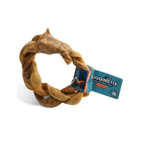 Dogginstix Braided Lamb Collagen Ring Chew Dog Treat – Natural, Grass-Fed, Low Fat - Image 1