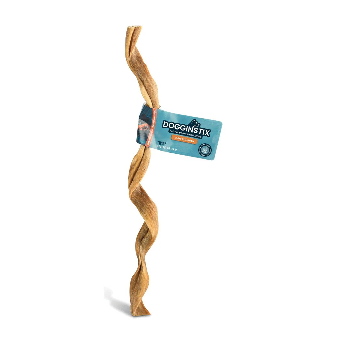 Dogginstix Braided Lamb Collagen Twist Dog Chew – Natural, Odor Free, Long Lasting - Image 1