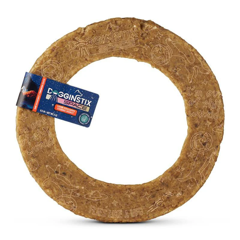 Dogginstix Lamb Collagen Cosmic Donut Dog Chew & Toy – Natural, Grass-Fed, Low Fat - Image 1