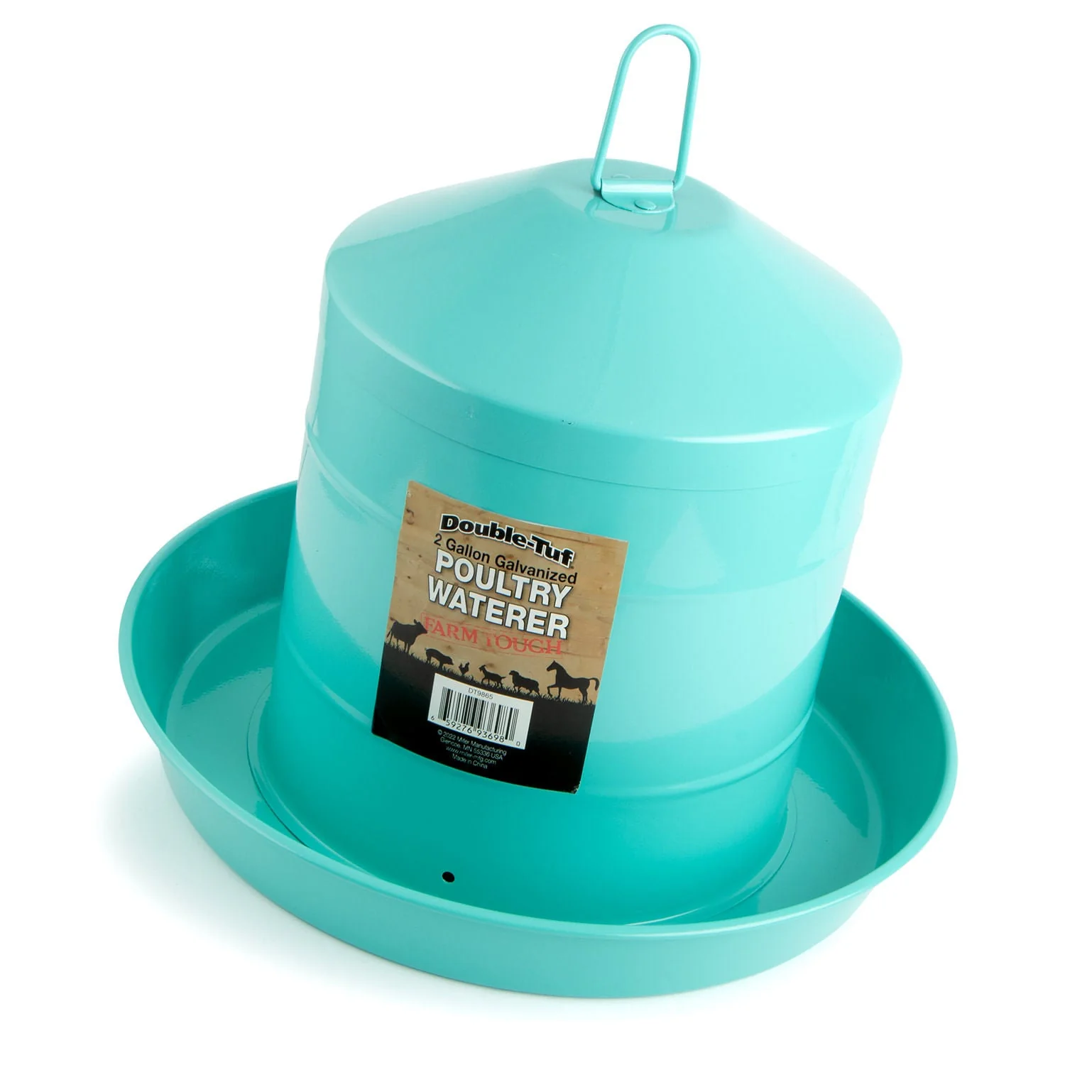 Double-Tuf 2 Gallon Poultry Fount, Seafoam Green - Image 2