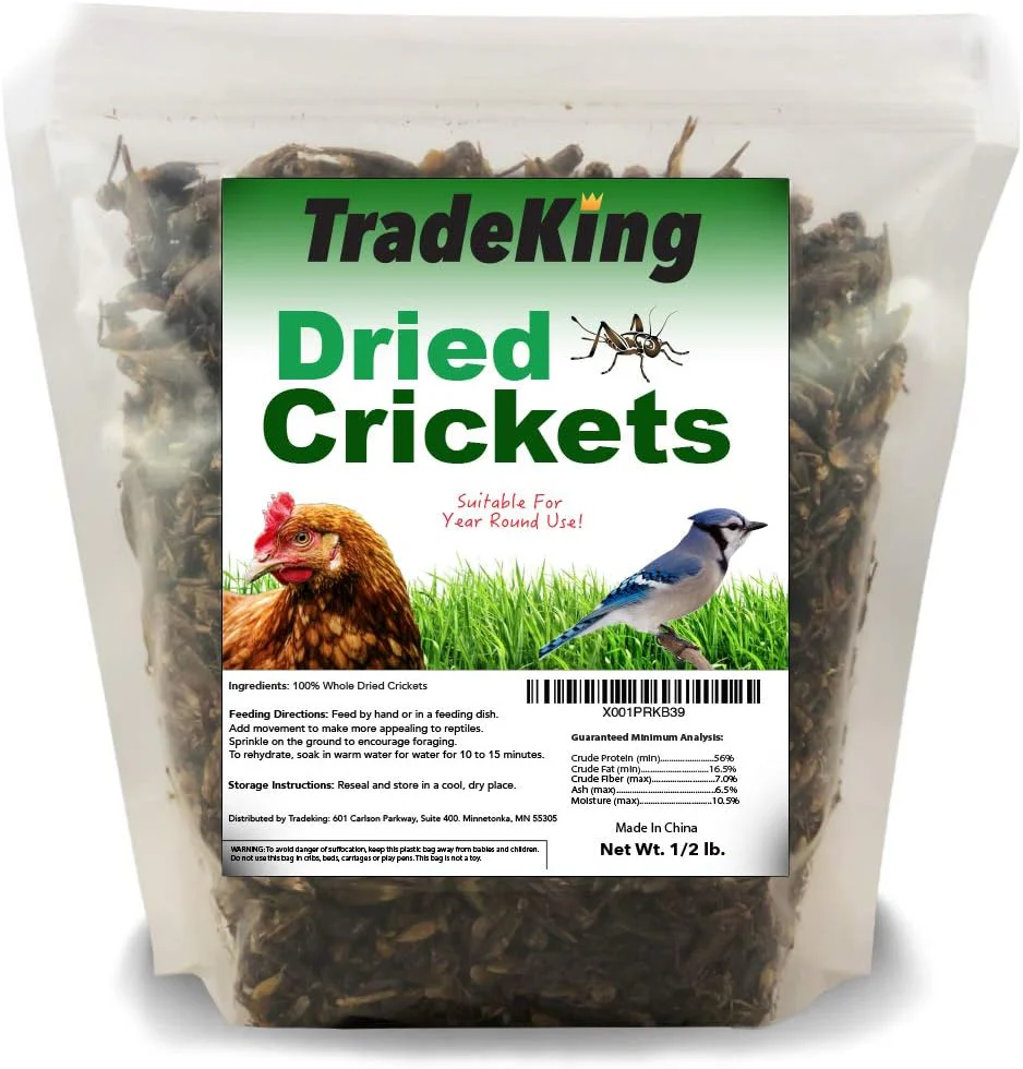 Dried Crickets for Reptiles & Chickens, 1/2 lb - Image 1