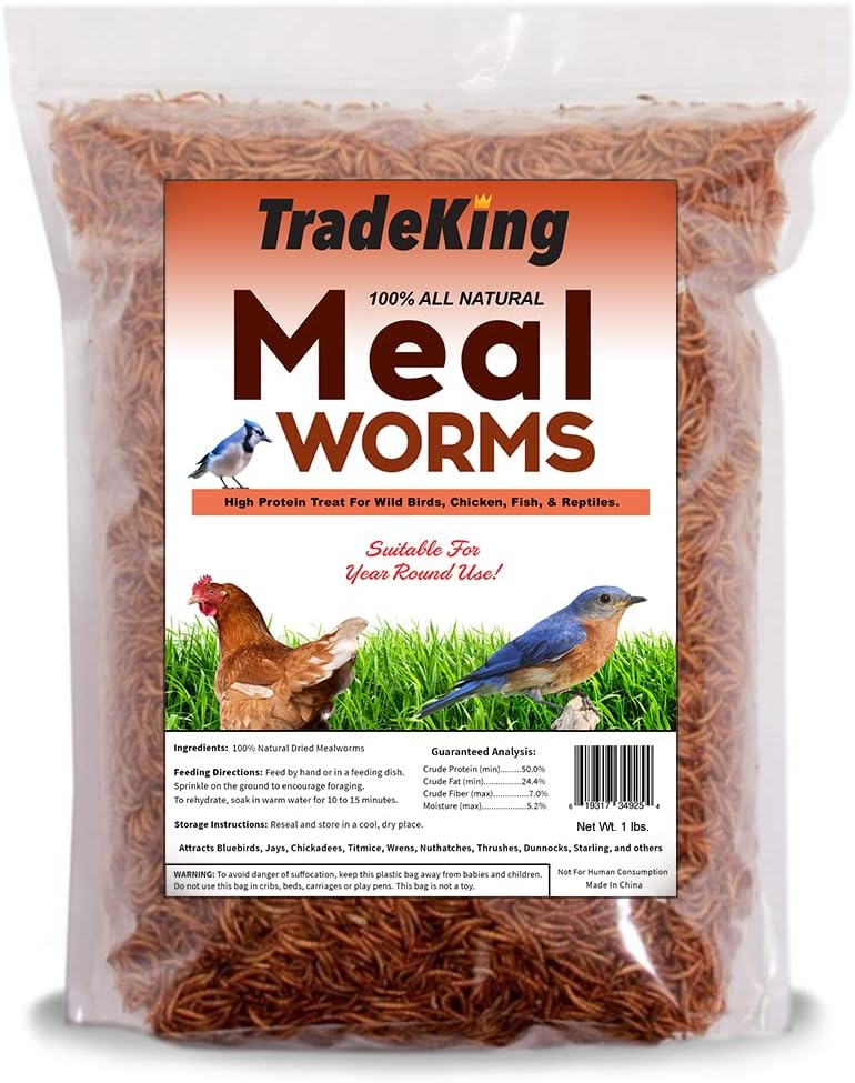 Dried Mealworms for Wild Birds, Chickens, Fish, & Reptiles - Image 1