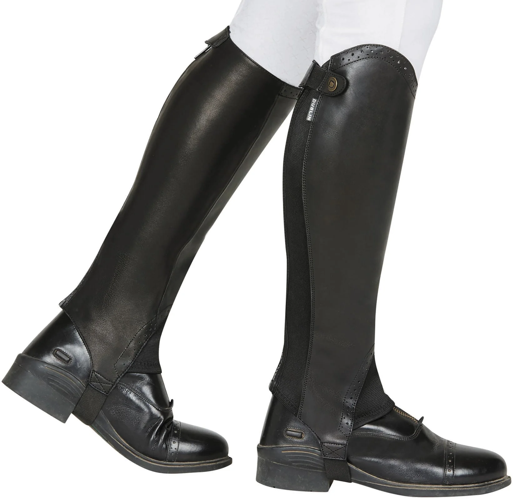 Dublin Evolution Rear Zip Half Chaps, Black - Image 1