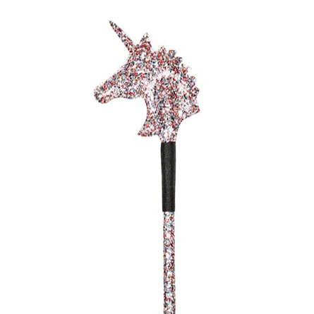 Dublin Sparkley Unicorn Riding Crop, 25.5", Rainbow - Image 2