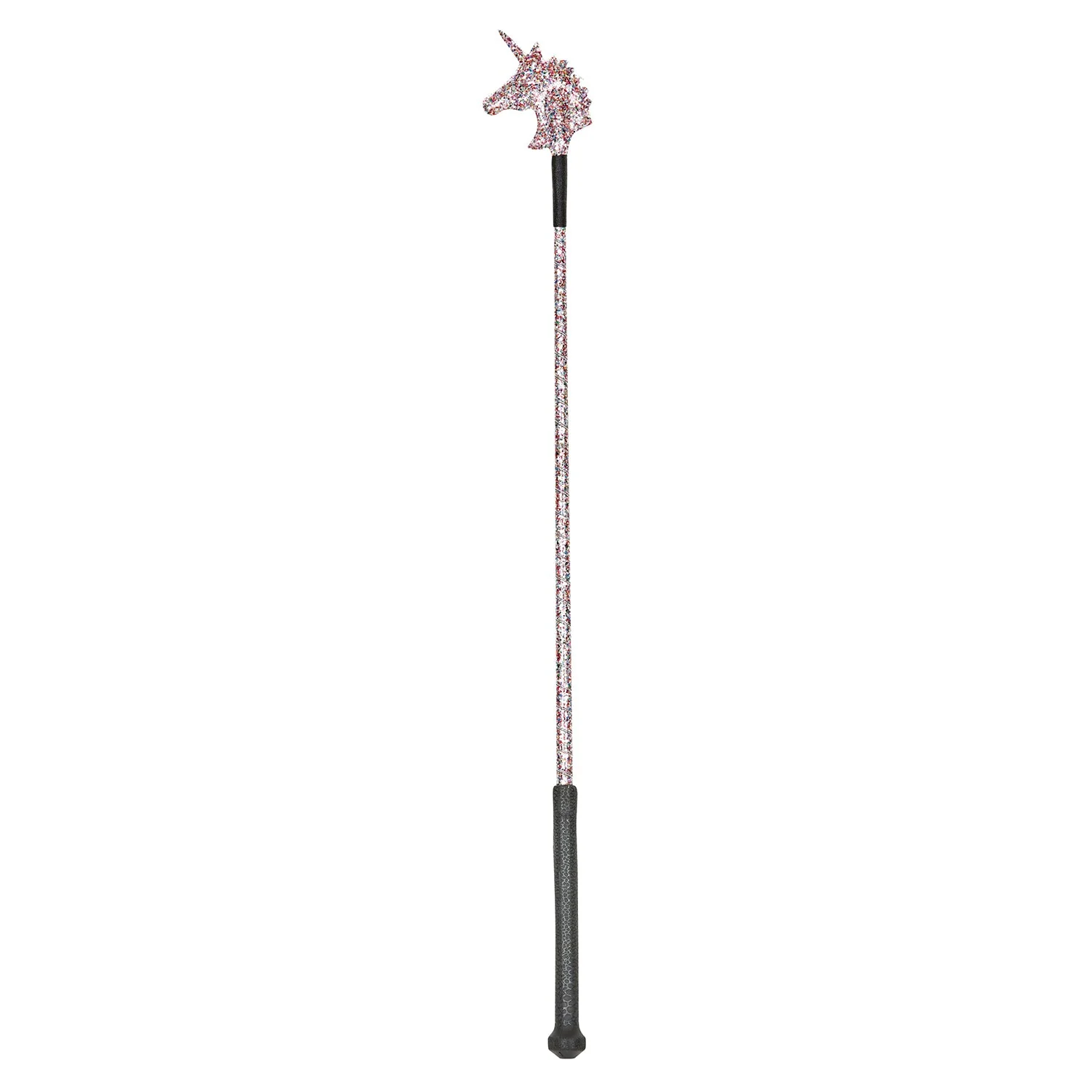 Dublin Sparkley Unicorn Riding Crop, 25.5", Rainbow - Image 1