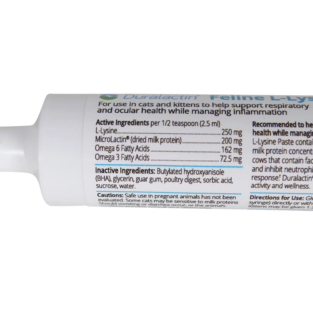 Duralactin Feline L-lysine, 32.5 ml Syringe - Image 3