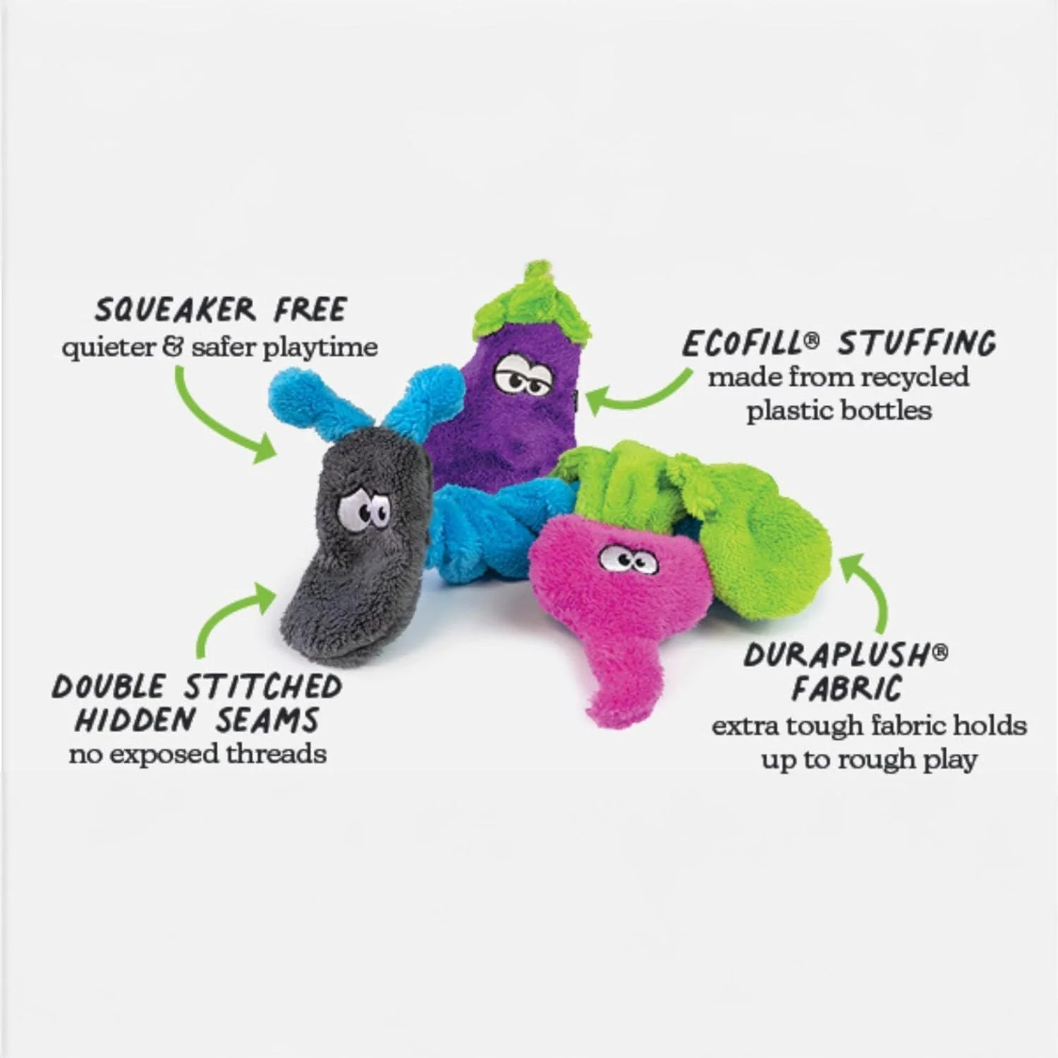 Duraplush Springy Squirrel Dog Toy, Medium - Image 2