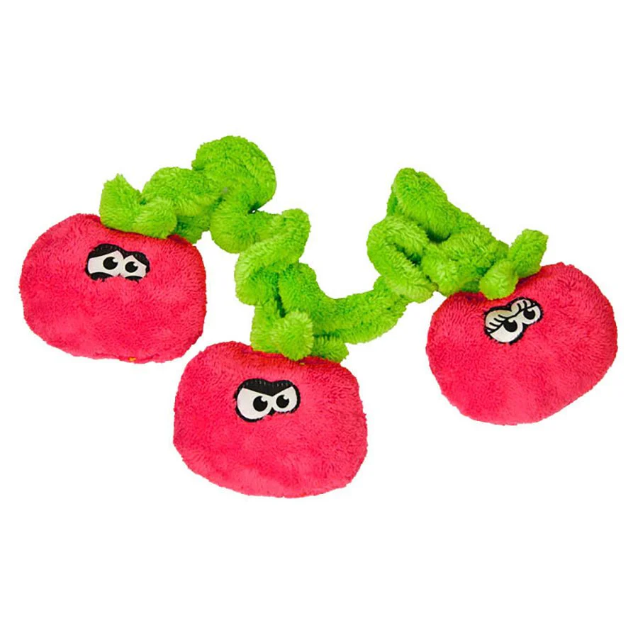Duraplush Springy Tomatoes Vine Dog Toy, Medium - Image 1