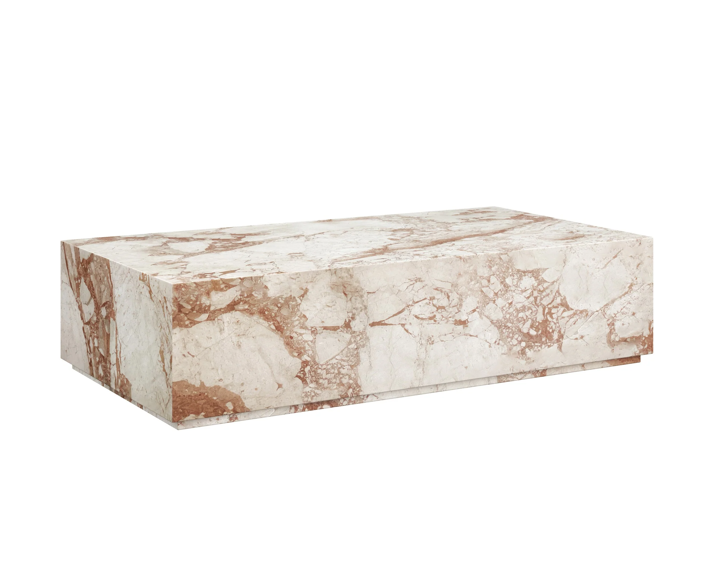 Laros Coffee Table – Rectangular – Crema Breccia Marble