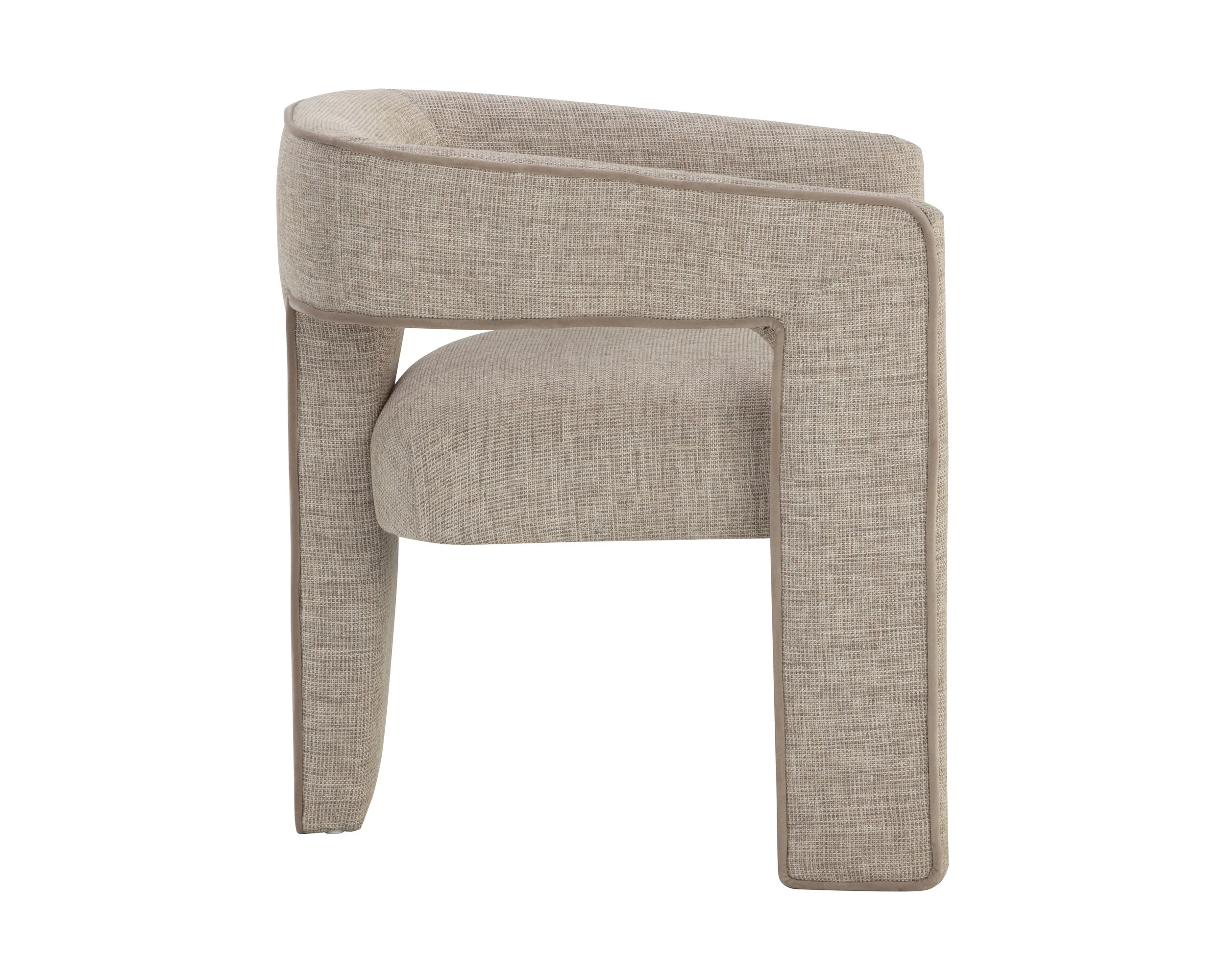 Krasner Dining Armchair - Rhapsody Sand - Image 3