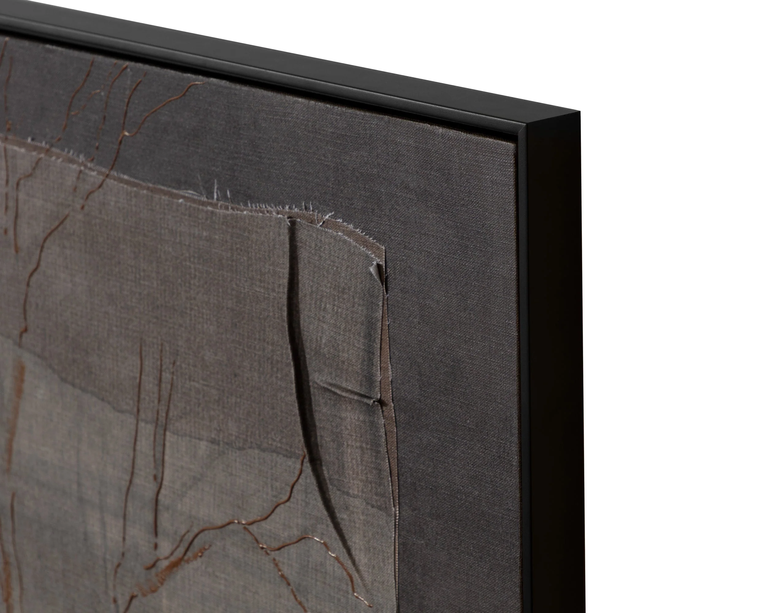 Enchanted Forest - 60" X 40" - Black Floater Frame - Brown - Image 2