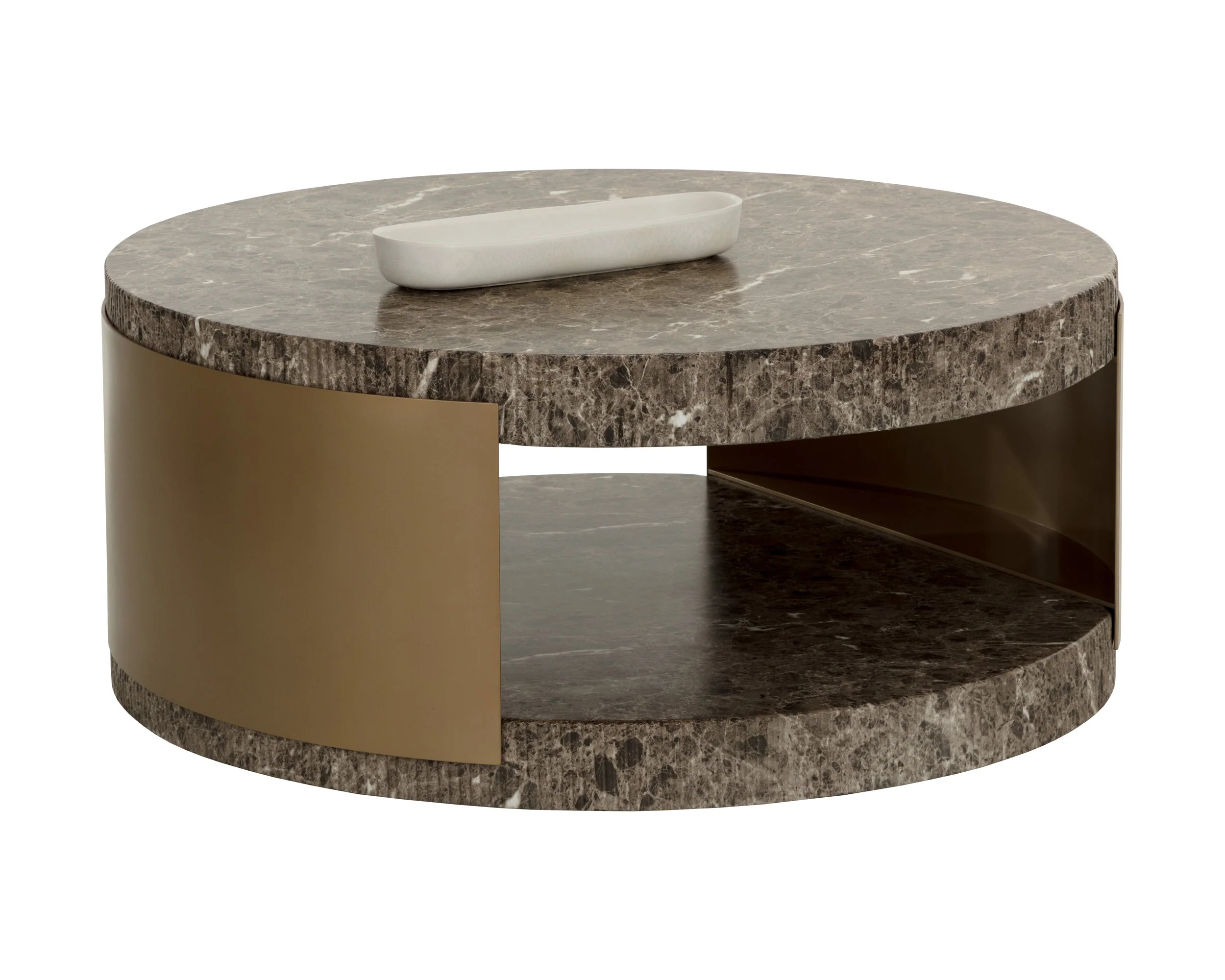Cavette Coffee Table – Marble Look – Dark Emperador